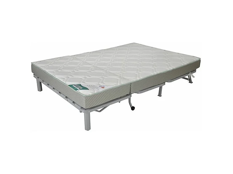 Banquette BZ microfibre matelas Bultex 15cm Master 140x200-Couleur Gris foncé