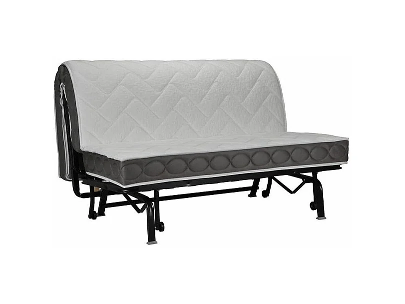 Banquette BZ microfibre matelas Bultex 15cm Master 140x200-Couleur Gris foncé