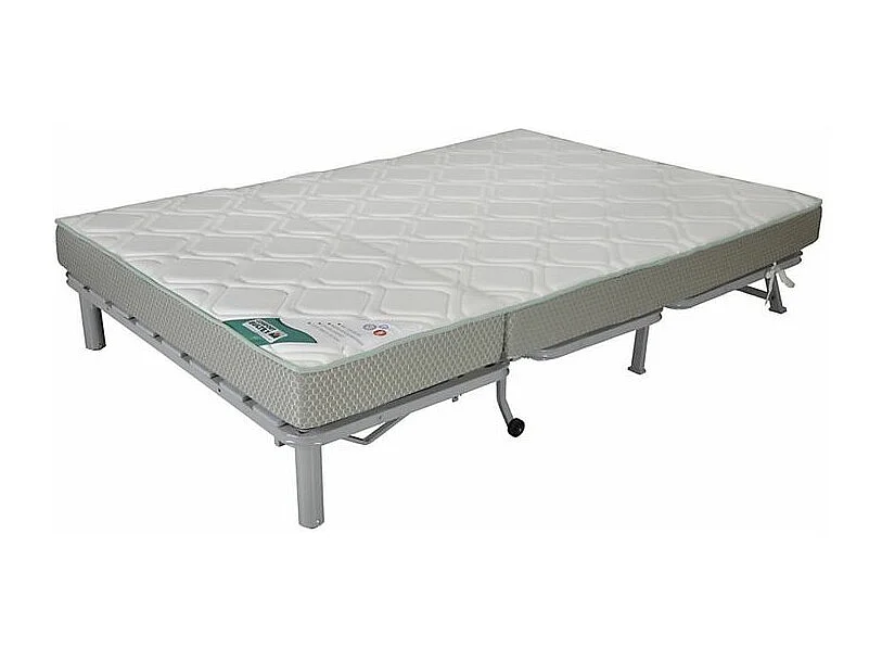 Banquette BZ microfibre matelas Bultex 15cm Master 140x200-Couleur Gris foncé