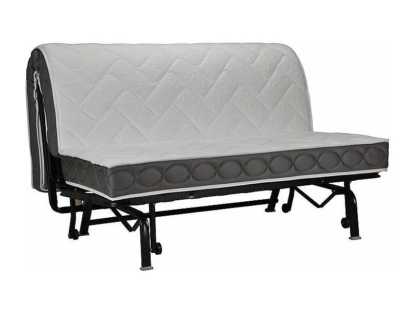 Banquette BZ microfibre matelas Bultex 15cm Master 140x200-Couleur Gris foncé