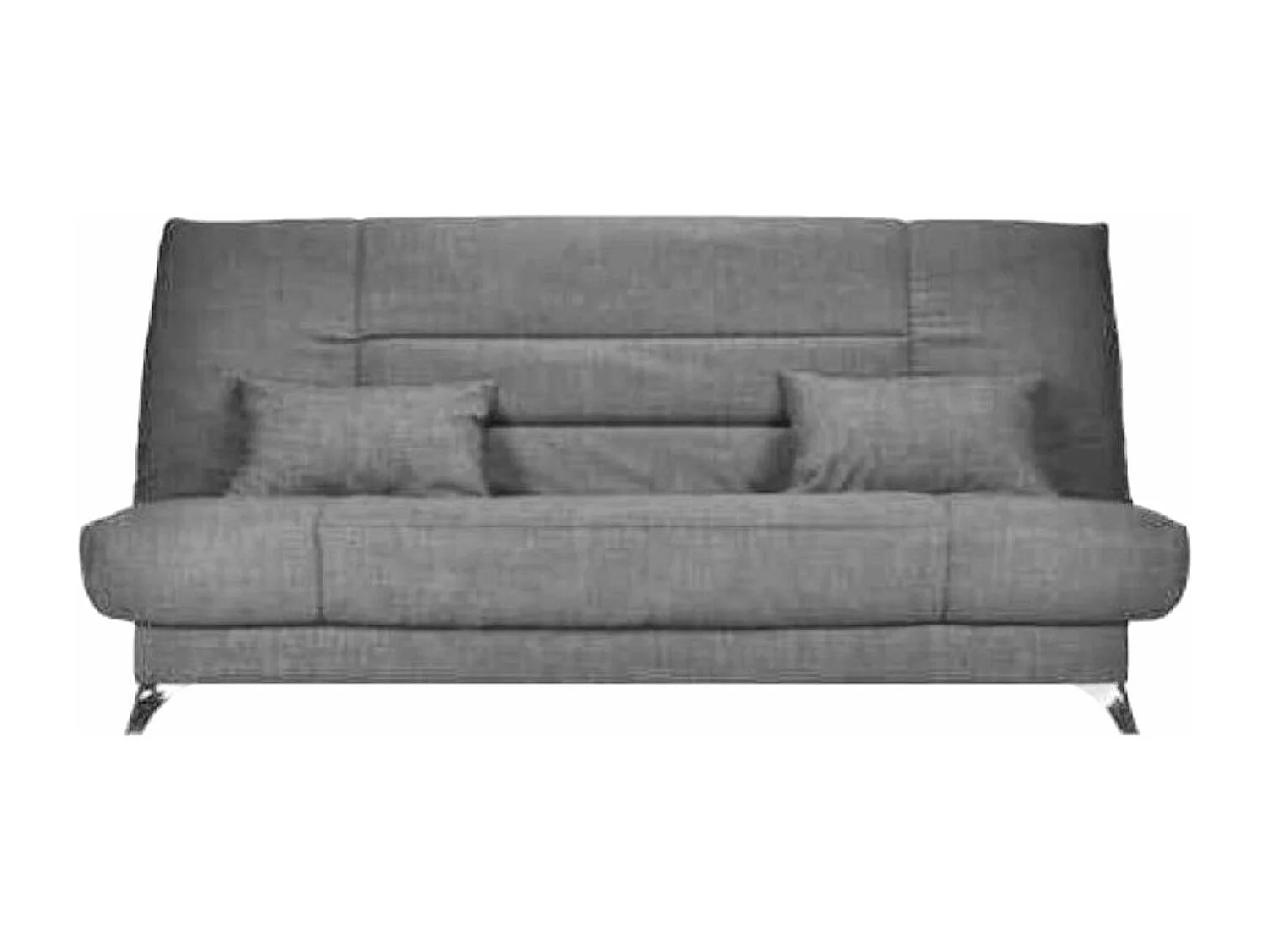 Banquette Clic-clac tissu 130x190 matelas Starflex 13cm avec rangement Malax-Couleur Gris clair chiné