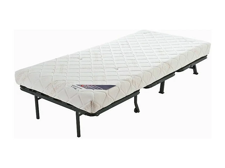 Banquette lit accordéon 1 place 90x190 matelas 12cm Brioca-Couleur A 964