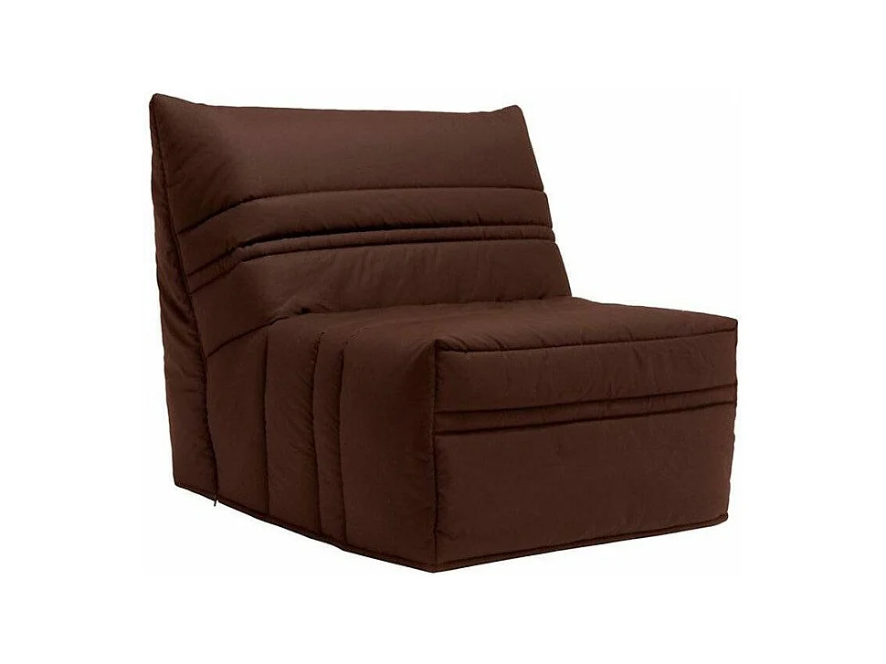Fauteuil BZ 1 place 90x190 tissu matelas 9cm Optale-Couleur Marron