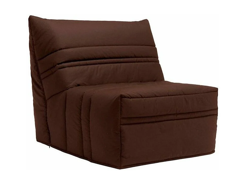 Fauteuil BZ 1 place 90x190 tissu matelas 9cm Optale-Couleur Marron