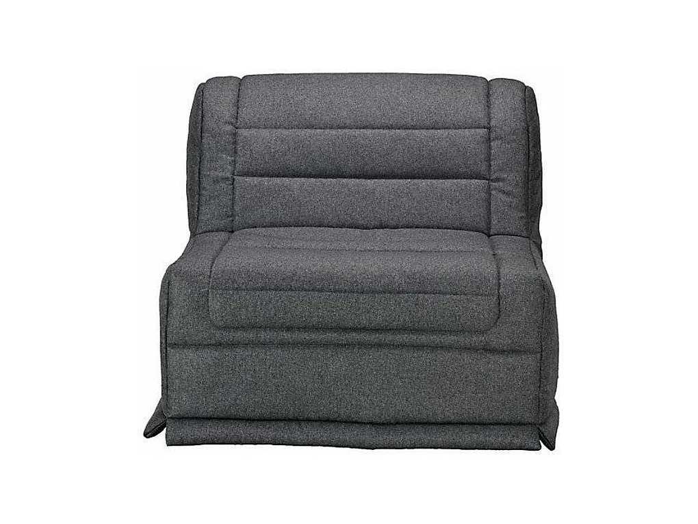 Fauteuil BZ 1 place 90x190 tissu matelas 12cm Venus-Couleur Gris foncé