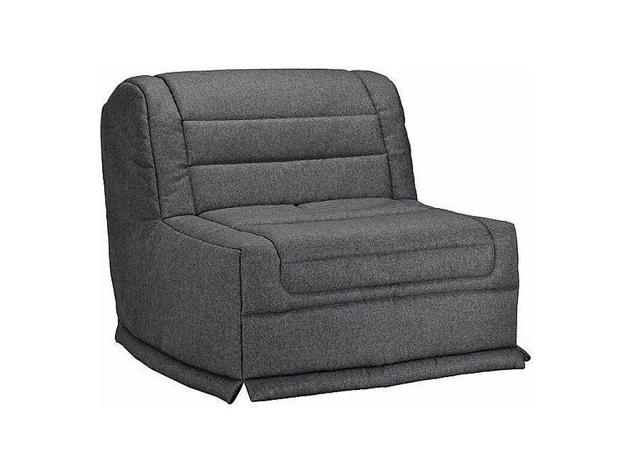 Fauteuil BZ 1 place 90x190 tissu matelas 12cm Venus-Couleur Gris foncé