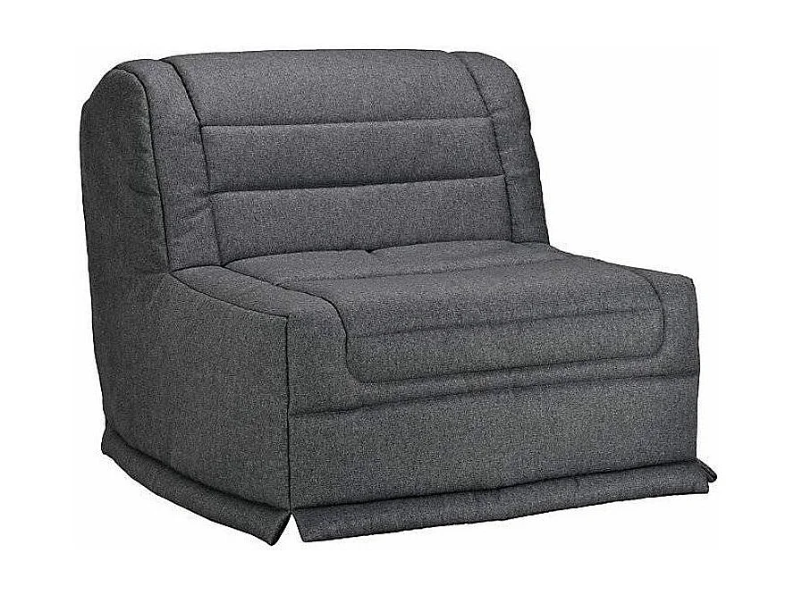 BZ fauteuil 1 zits 90x190 cm stoffen matras 12 cm Venus-Kleur Donkergrijs