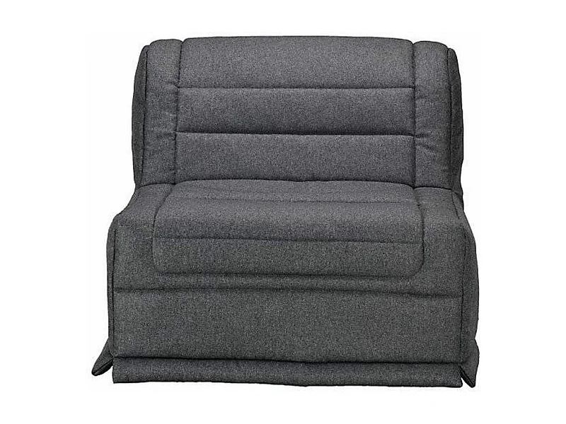 Fauteuil BZ 1 place 90x190 tissu matelas 12cm Venus-Couleur Gris foncé