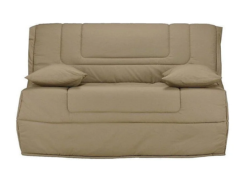 Banquette BZ tissu matelas Bultex 12cm 140x190 Bounty-Couleur Taupe