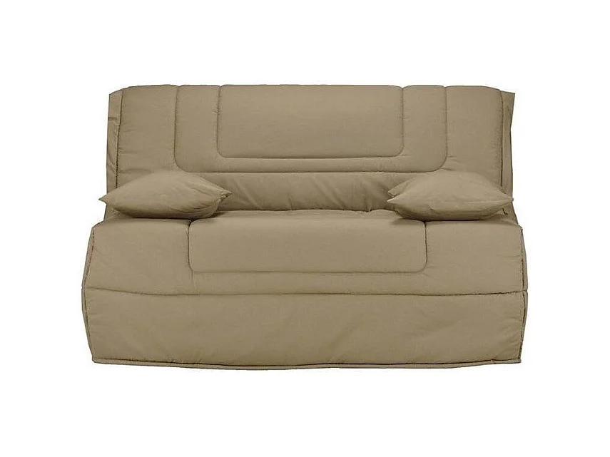 Banquette BZ tissu matelas Bultex 12cm 140x190 Bounty-Couleur Taupe