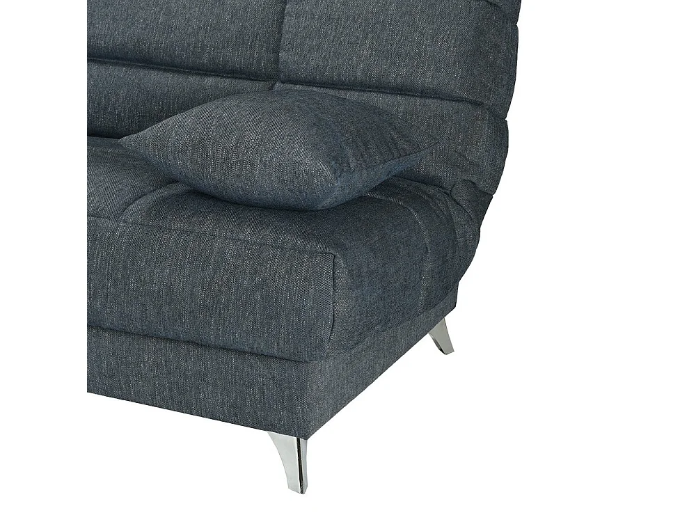 Banquette Clic-clac tissu 130x190 matelas Starflex 13cm avec rangement Malax-Couleur Noir