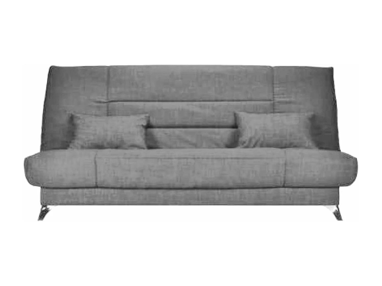 Banquette Clic-clac tissu 130x190 matelas Starflex 13cm avec rangement Malax-Couleur Gris