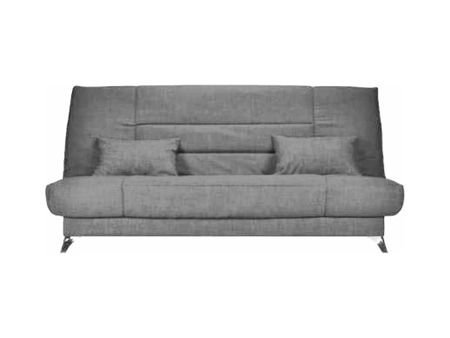 Banquette Clic-clac tissu 130x190 matelas Starflex 13cm avec rangement Malax-Couleur Gris
