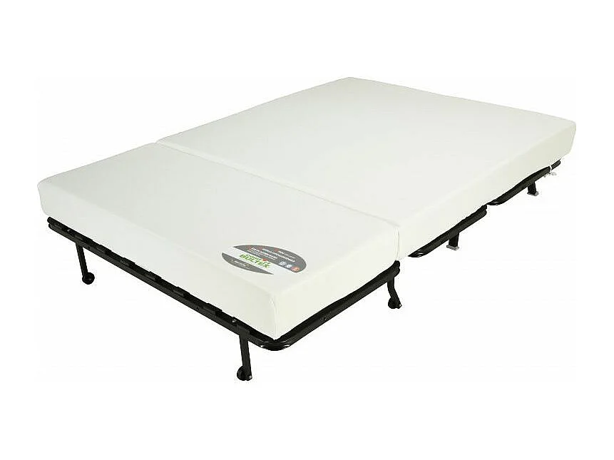 Banquette BZ microfibre 140x200 avec rangement Matelas Bultex 15cm Barnes-Couleur Marron Foncé