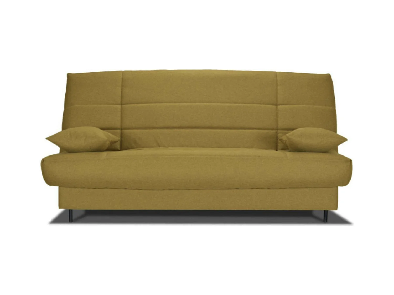 Banquette Clic-clac tissu 130x190 matelas Bultex 14cm avec rangement Zéa-Couleur Bleu cyan