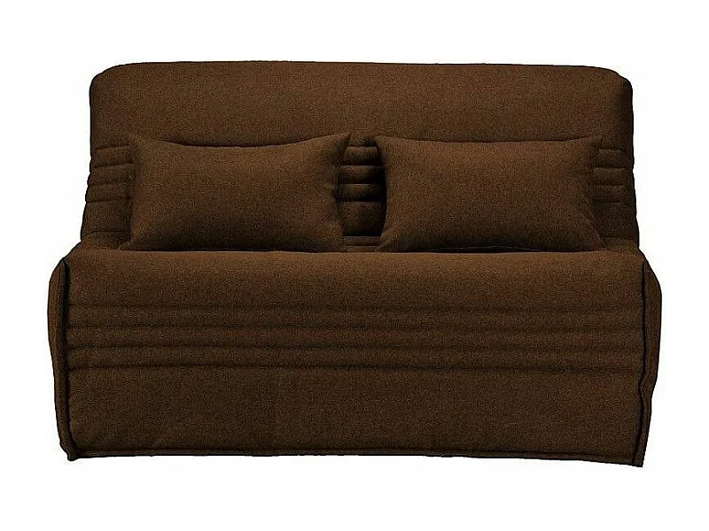 Banquette BZ tissu 140x200 matelas Bultex 15cm Celia-Couleur Marron