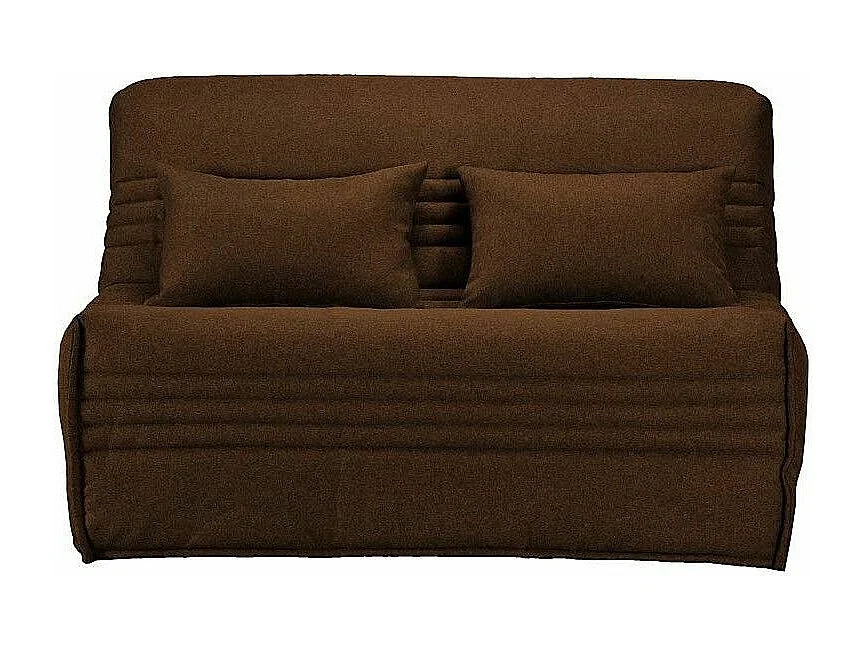 Banquette BZ tissu 140x200 matelas Bultex 15cm Celia-Couleur Marron