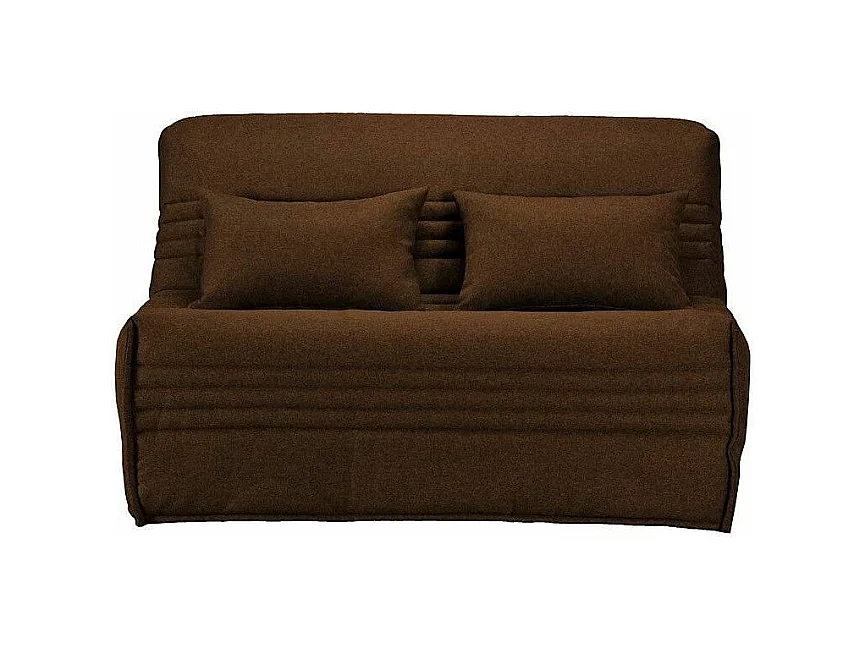 Banquette BZ tissu 140x200 matelas Bultex 15cm Celia-Couleur Marron