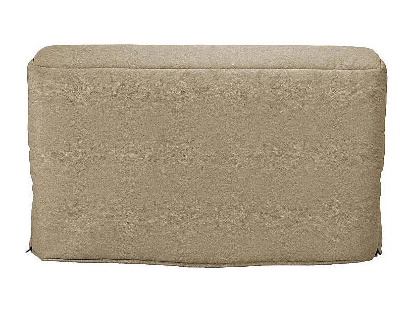Banquette BZ tissu 140x200 matelas Bultex 15cm Celia-Couleur Beige clair-Coffre de rangement Avec rangement