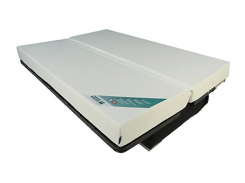 Banquette Clic Clac tissu matelas Bultex 14cm avec rangement Bary-Couleur Bleu marine-140x190