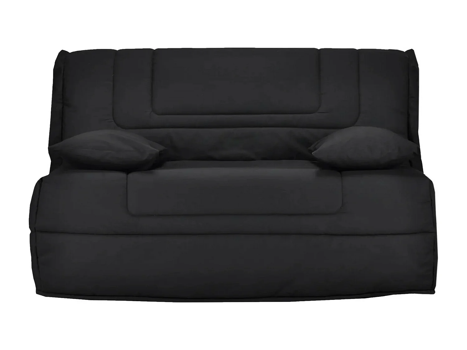 Banquette BZ tissu matelas Bultex 12cm 140x190 Bounty-Couleur Noir