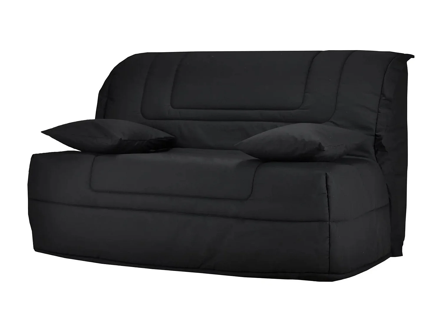 Banquette BZ tissu matelas Bultex 12cm 140x190 Bounty-Couleur Noir