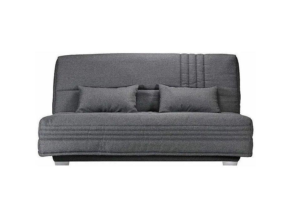 Canapé clic clac tissu avec rangement matelas Sofaconfort 17cm Parko 193cm-Couleur Bleu foncé