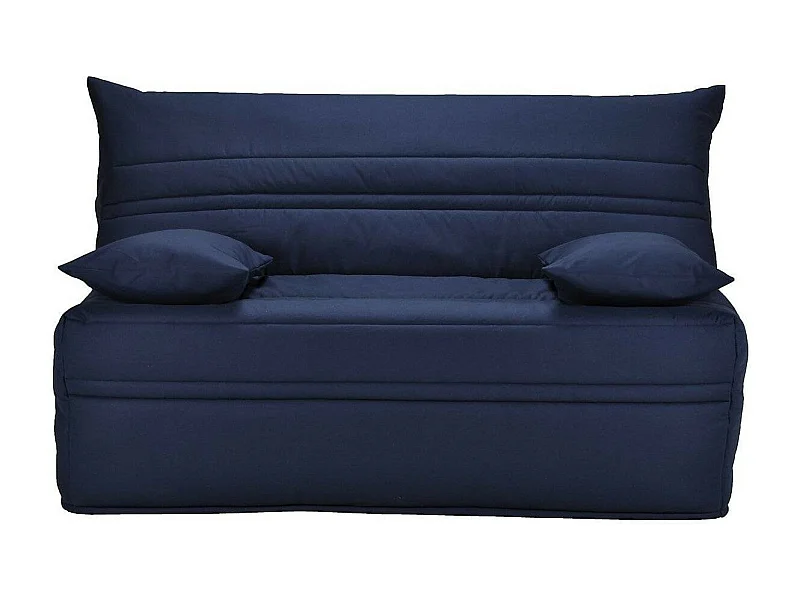 Banquette BZ tissu matelas Sofaconfort 9cm Optale 143cm-Couleur Bleu foncé