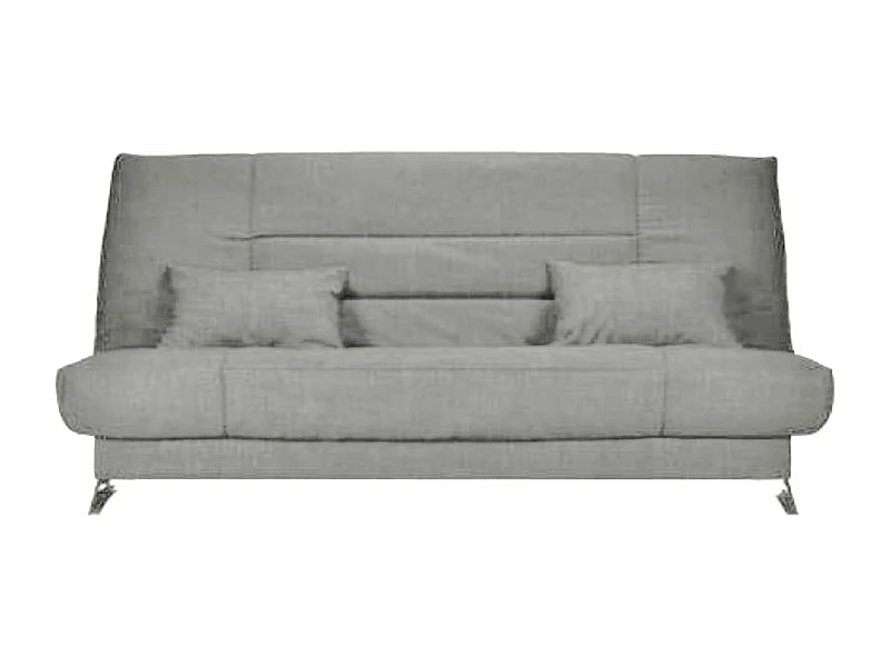 Banquette Clic-clac tissu 130x190 matelas Starflex 13cm avec rangement Malax-Couleur Gris perle