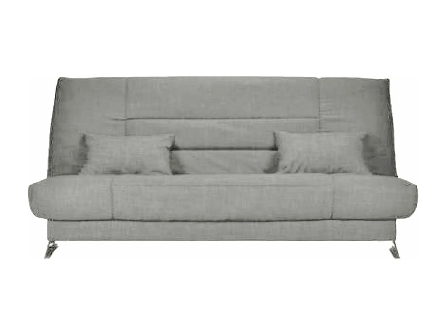 Banquette Clic-clac tissu 130x190 matelas Starflex 13cm avec rangement Malax-Couleur Gris perle