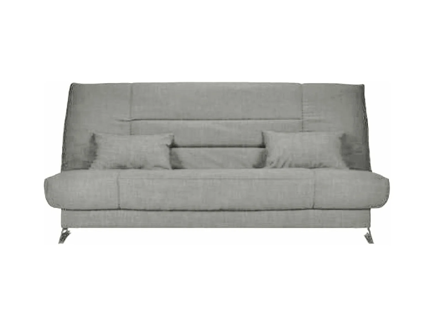 Banquette Clic-clac tissu 130x190 matelas Starflex 13cm avec rangement Malax-Couleur Gris perle