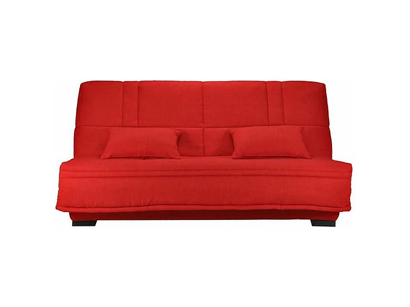 Canapé clic clac microfibre avec rangement matelas Starlux 17cm Minel 207cm-Couleur Marron Foncé
