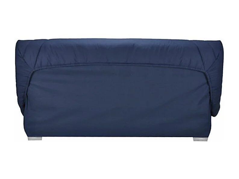 Banquette Clic-clac tissu 130x190 matelas Starflex 13cm avec rangement Folken-Couleur Bleu cyan
