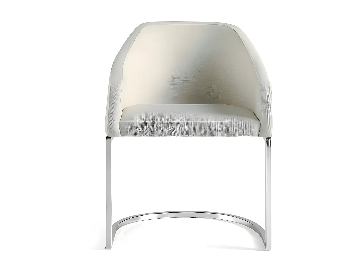 Fauteuil design simili cuir et pieds acier inoxydable Arka - Lot de 2-Couleur Aqua 72 Gris foncé