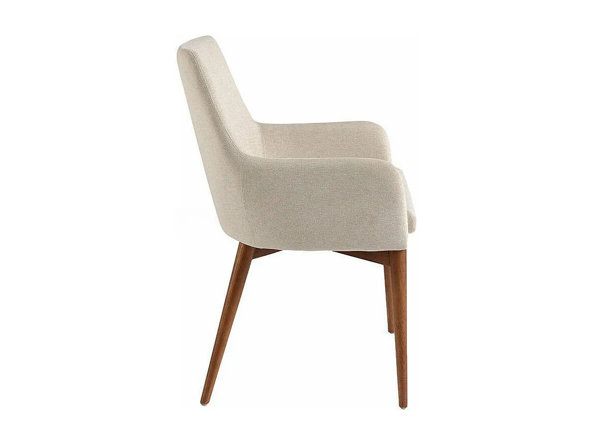 Fauteuil bois noyer et tissu Orna - Lot de 2-Couleur DUO 54