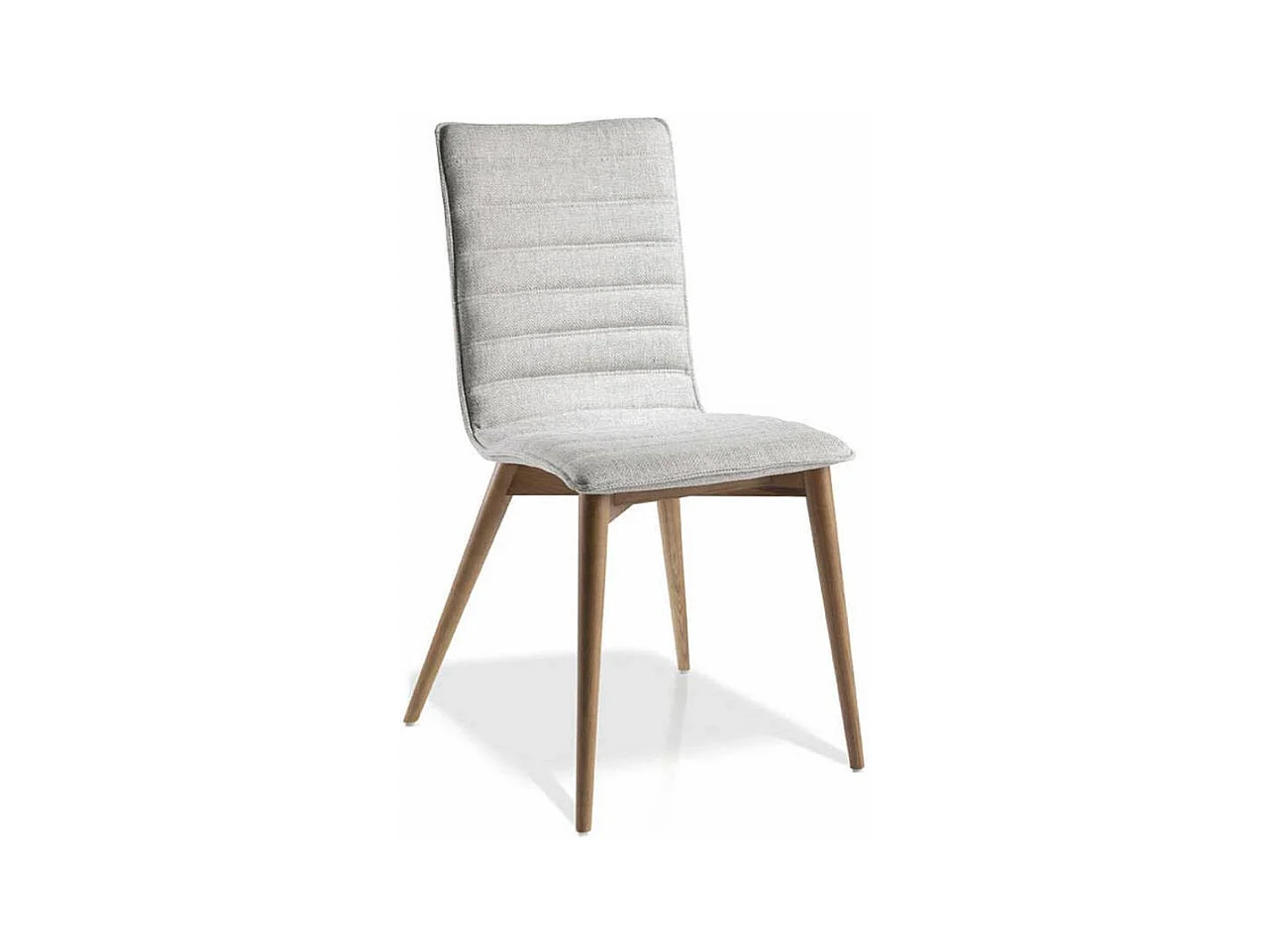 Stoel in walnootkleurig essenhout en Luza stof - Set van 2-Kleur DUO 14