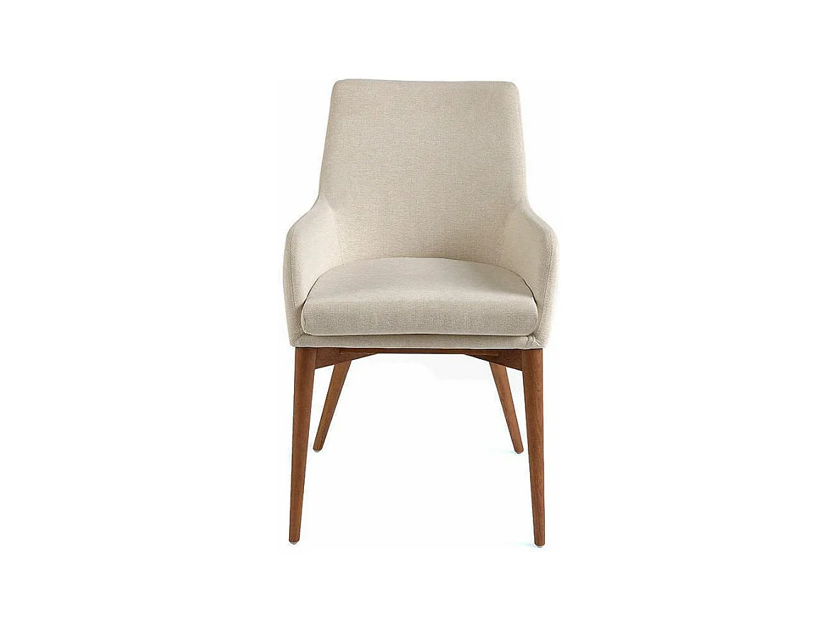 Fauteuil van notenhout en Orna-stof - Set van 2-Kleur MIRAGE 01