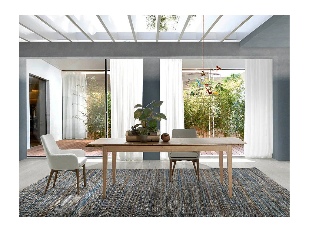 Fauteuil van notenhout en Orna-stof - Set van 2-Kleur MIRAGE 01