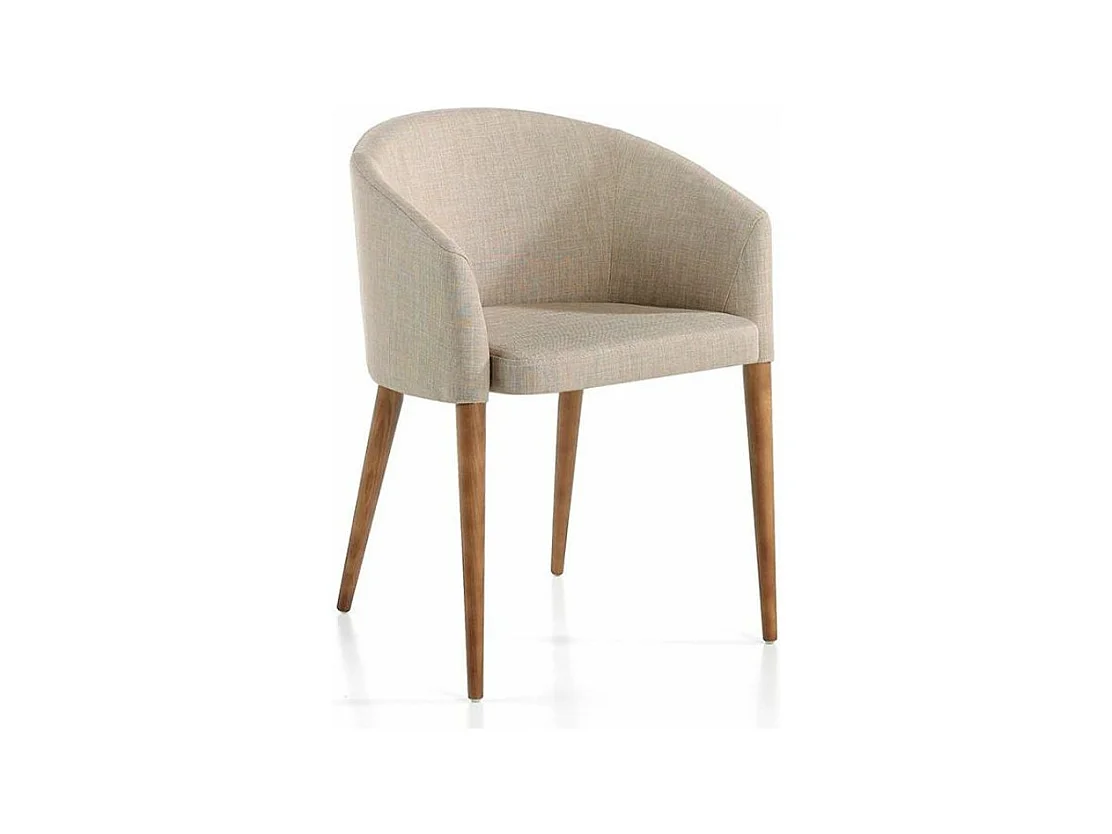 Fauteuil van notenhout en Briza-stof - Set van 2-Kleur DUO 02