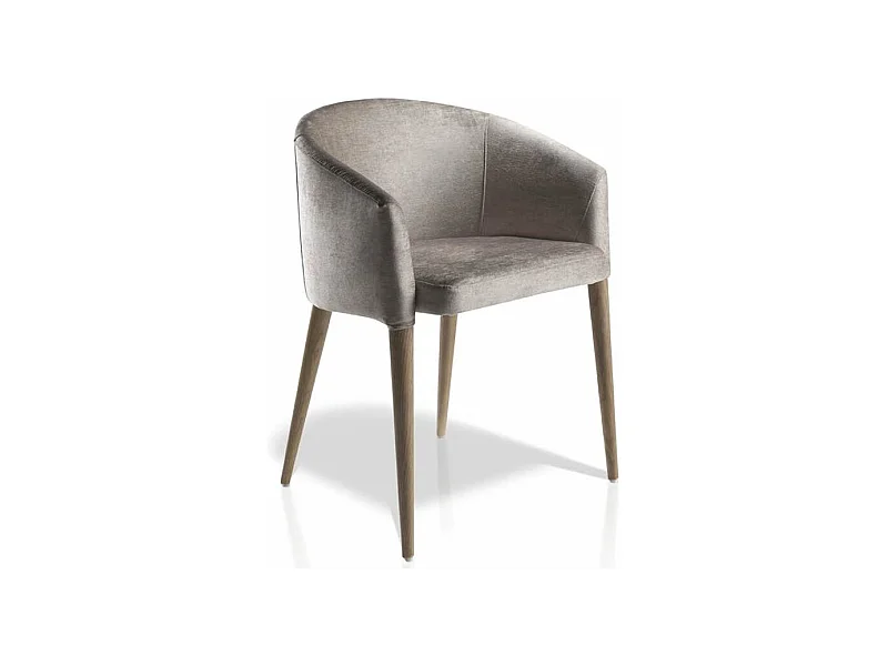 Fauteuil bois noyer et tissu Briza - Lot de 2-Couleur DUO 15