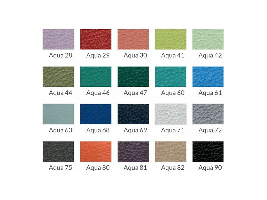 Orna fauteuil van notenhout en kunstleer - Set van 2-Kleur Aqua 61 Lichtblauw