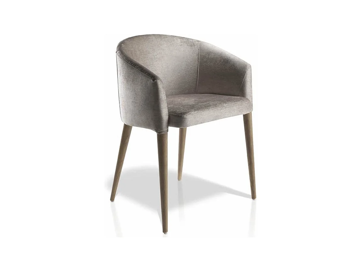 Fauteuil bois noyer et tissu Briza - Lot de 2-Couleur DUO 51