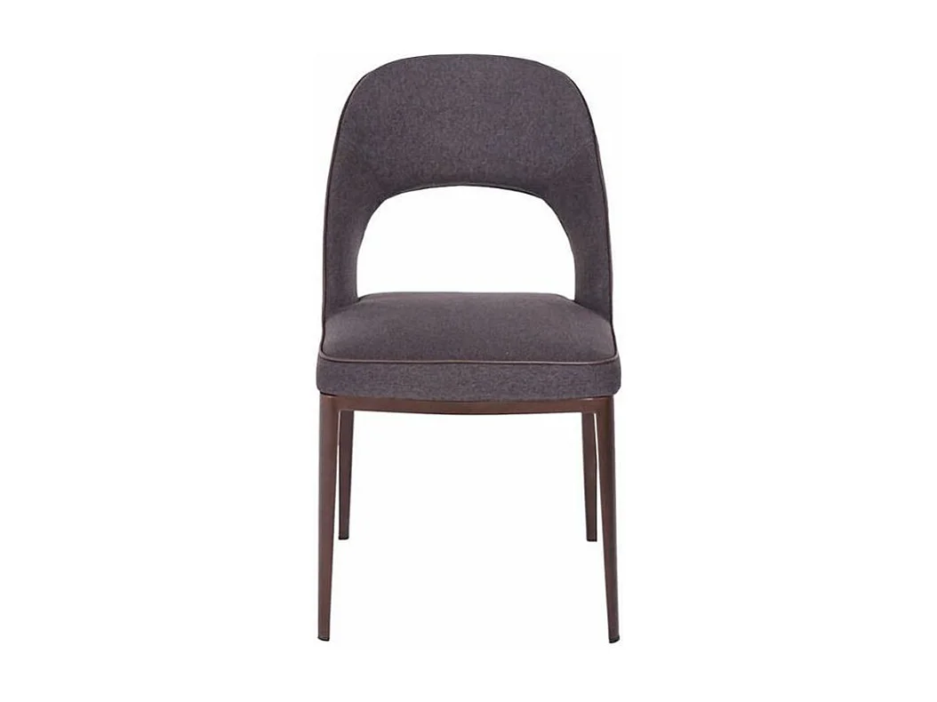 Chaise tissu et pieds acier Larana - lot de 2-Couleur DUO 01