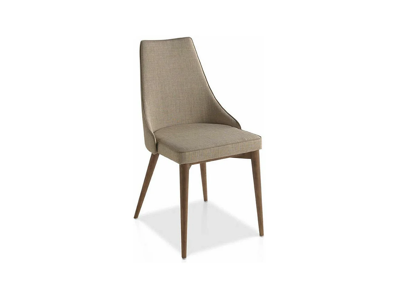 Chaise bois de frêne couleur noyer et tissu Louana - Lot de 2-Couleur DUO 16