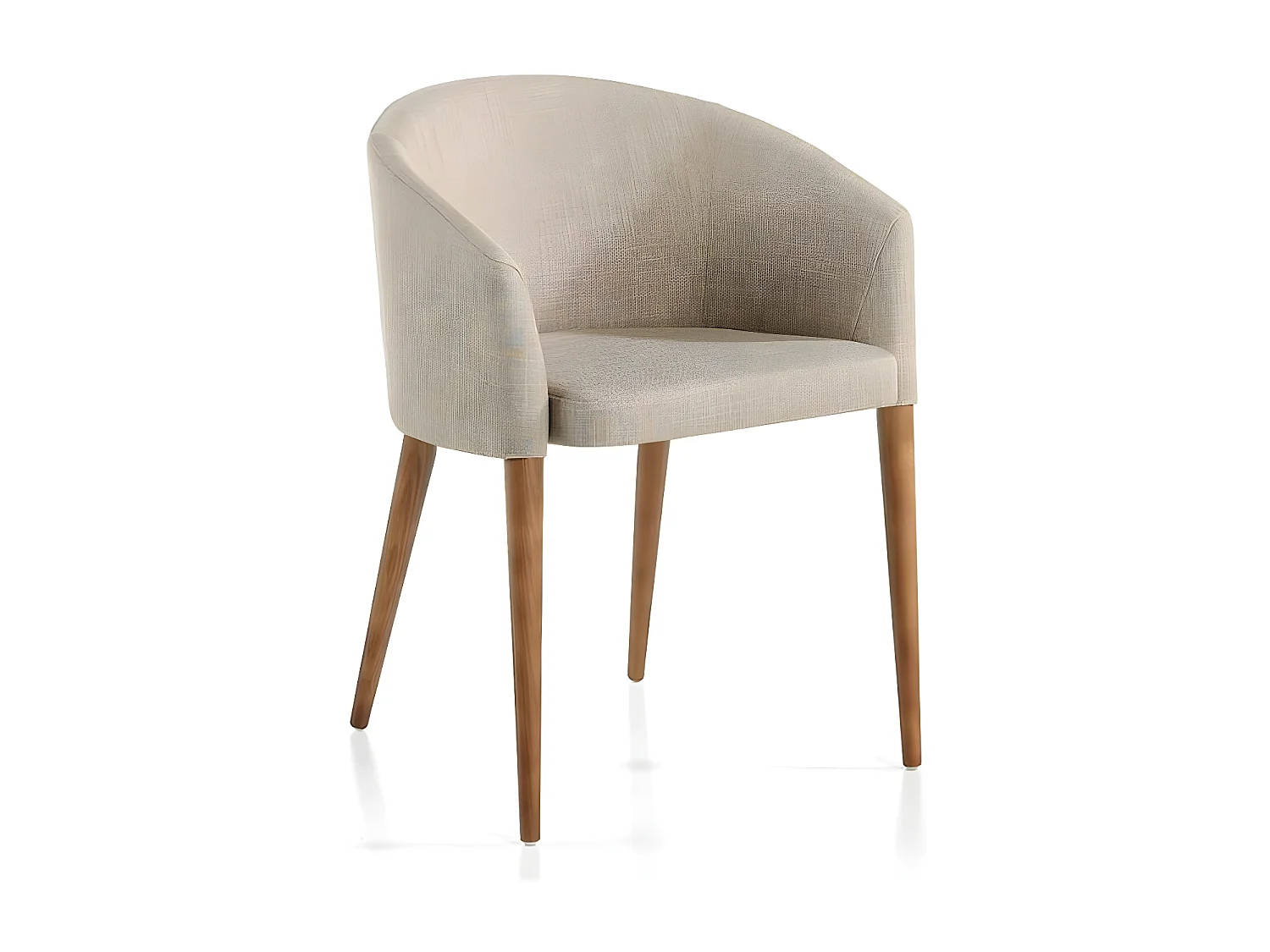 Fauteuil bois noyer et tissu Briza - Lot de 2-Couleur DUO 07