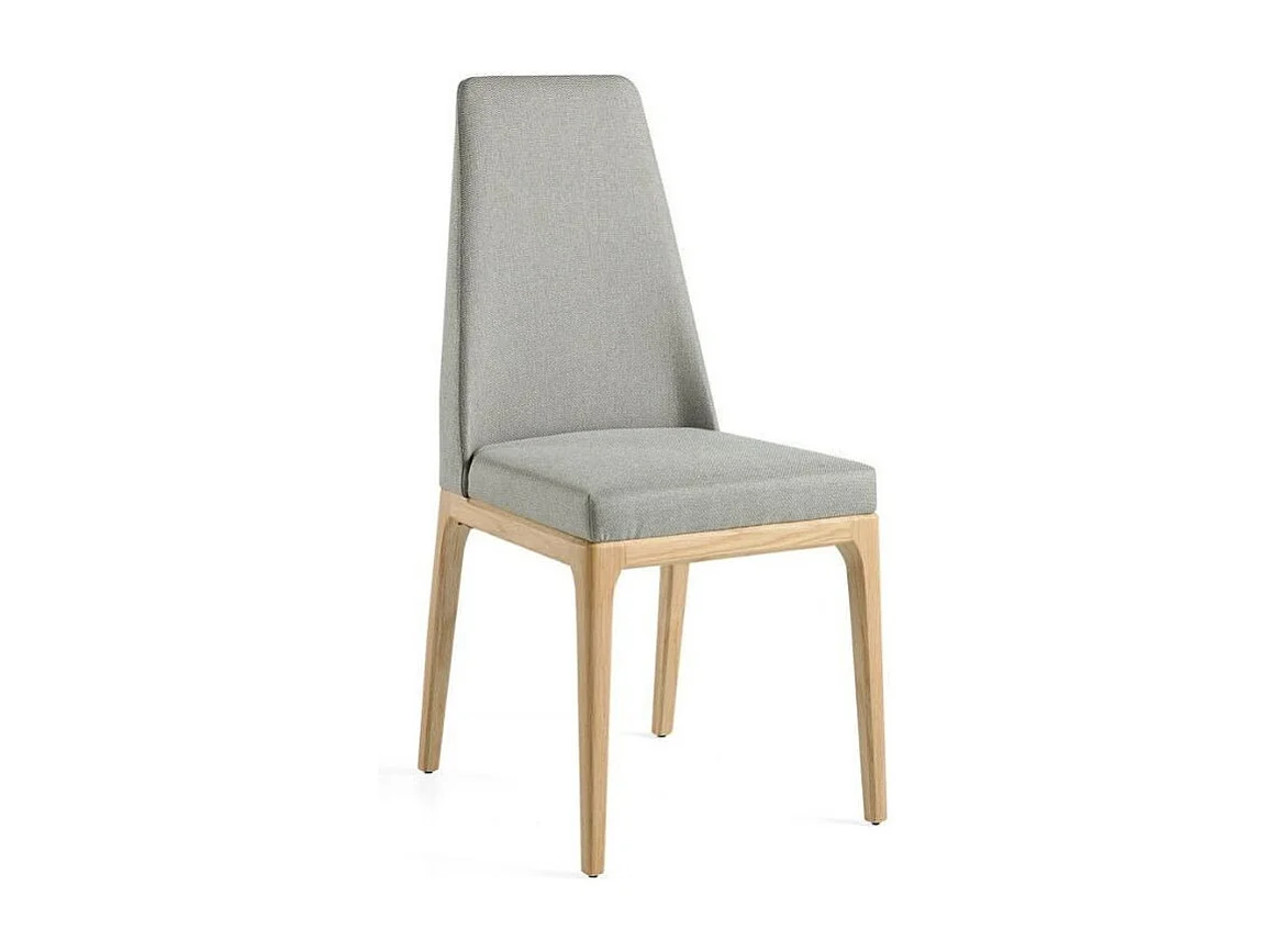 Chaise tissu et pieds chêne clair Louisa-Couleur DUO 40