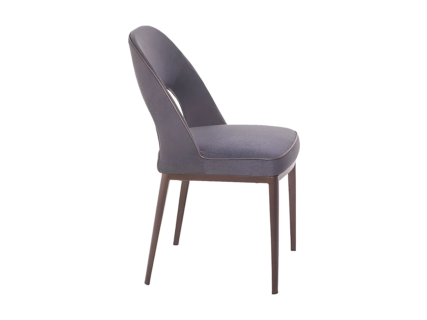 Chaise tissu et pieds acier Larana - lot de 2-Couleur DUO 07