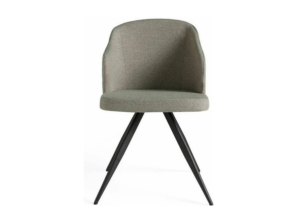 Chaise tissu et pieds acier noir Elany - Lot de 2-Couleur MIRAGE 24