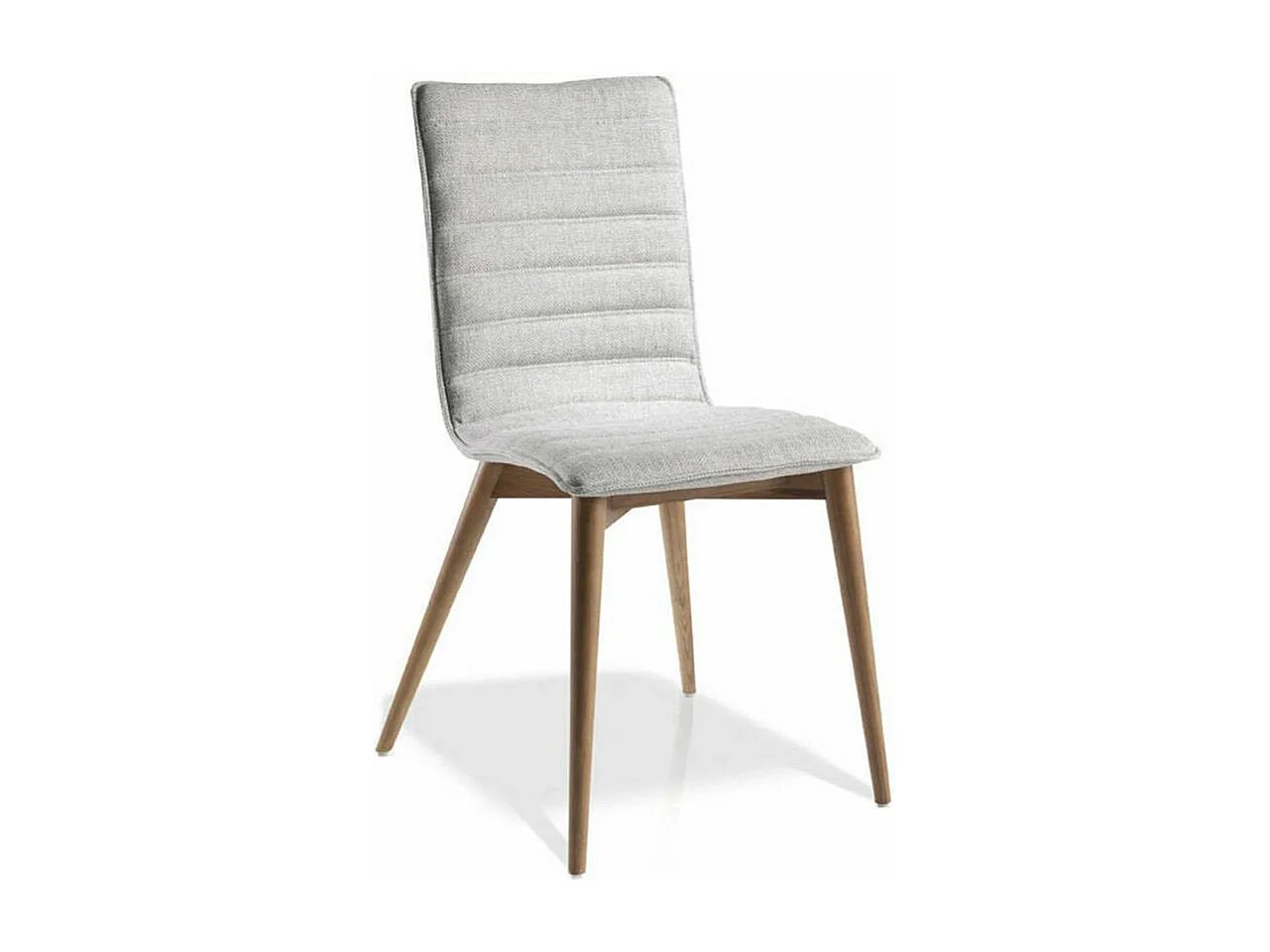 Chaise en bois de frêne couleur noyer et tissu Luza - Lot de 2-Couleur MIRAGE 53
