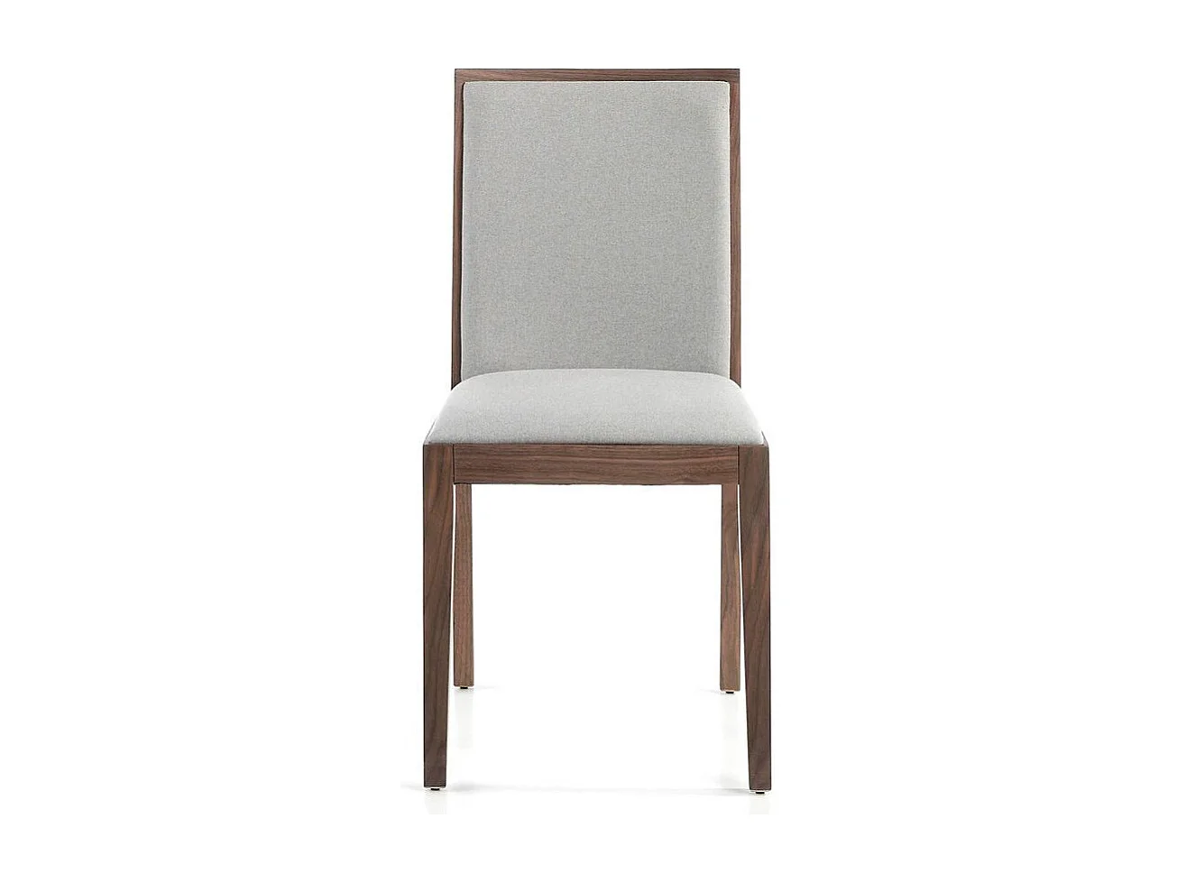 Chaise bois noyer et tissu Louiza - Lot de 2-Couleur MIRAGE 46